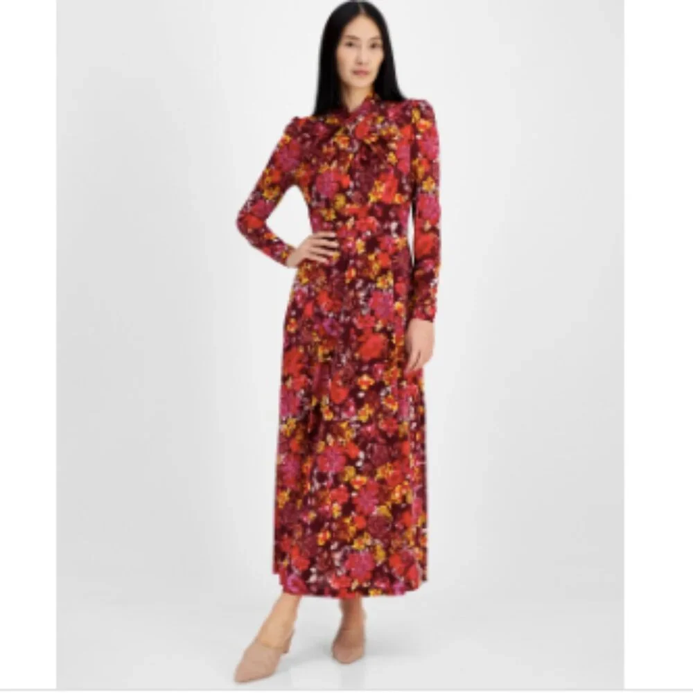 Rachel Rachel Roy Women's Harland Floral-Print a-Line Dress - Fall Garland - Picture 3 of 7